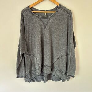 FP Movement by Free People Dark Gray Heather Long Sleeve Tee